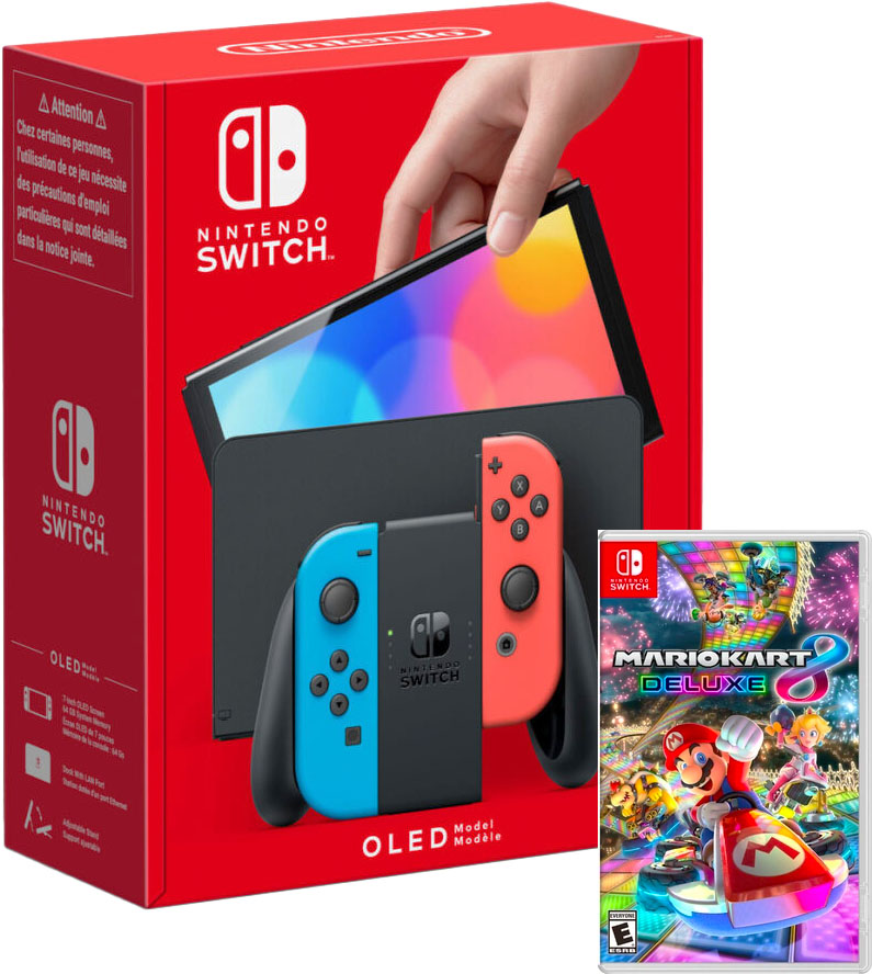 Console Nintendo Switch OLED + Mario Kart 8 Deluxe + 3 mois de Nintendo  Switch Online à 314,99€